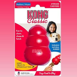 KONG Classic Red Dog Toy sz Medium